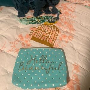 “Hello Beautiful” Zippered Make Up case